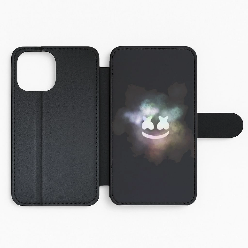 Blue Marshmello Waves Flip / Wallet Phone Case Minimal Form Soft Layer