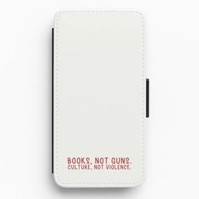 Books, Not Guns - TV Quotes Flip / Wallet Phone Case Protective Edge