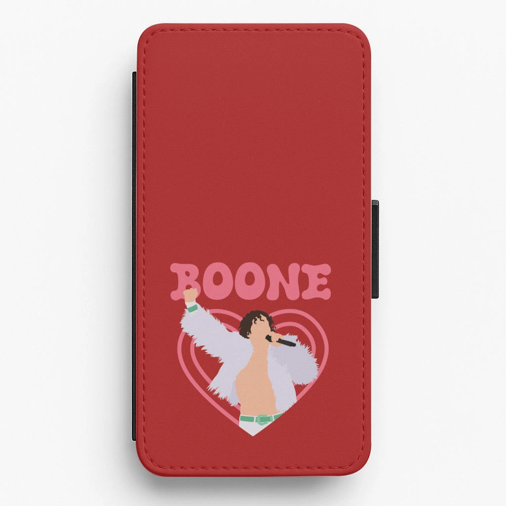 Shock absorption Boone Heart Flip / Wallet Phone Case