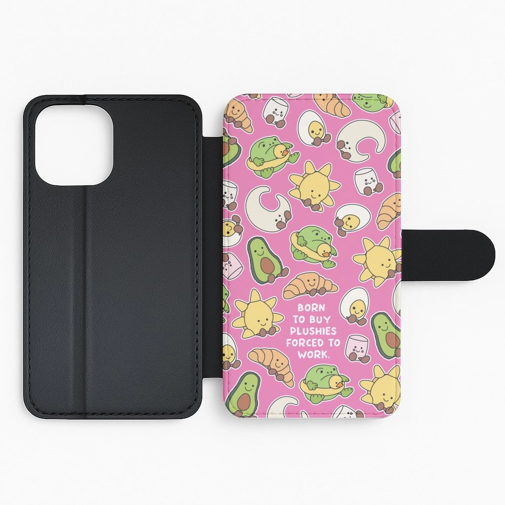 Born To Buy Plushy Flip / Wallet Phone Case Sleek Build Universal Fit