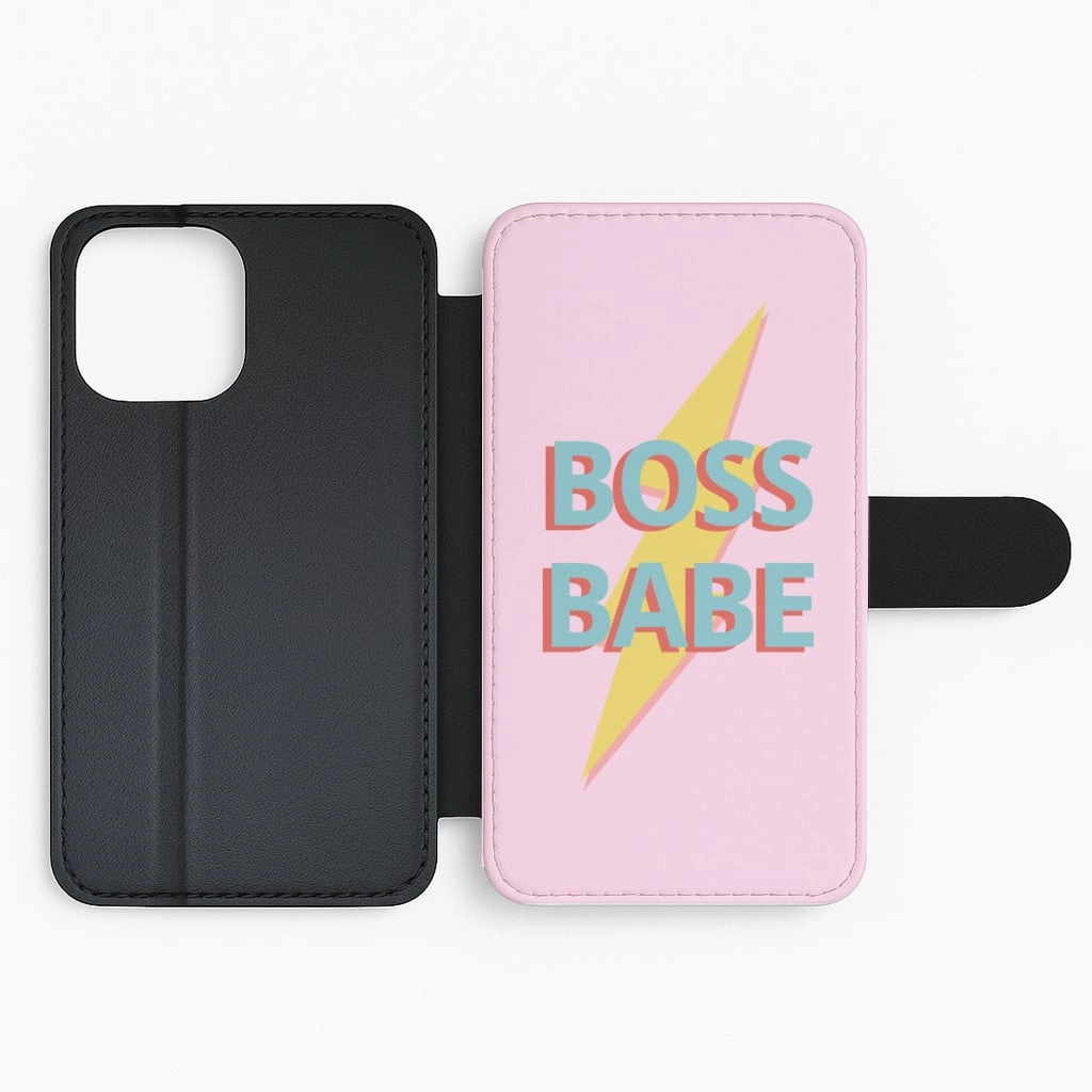 Boss Babe Flip / Wallet Phone Case Rugged Frame Design