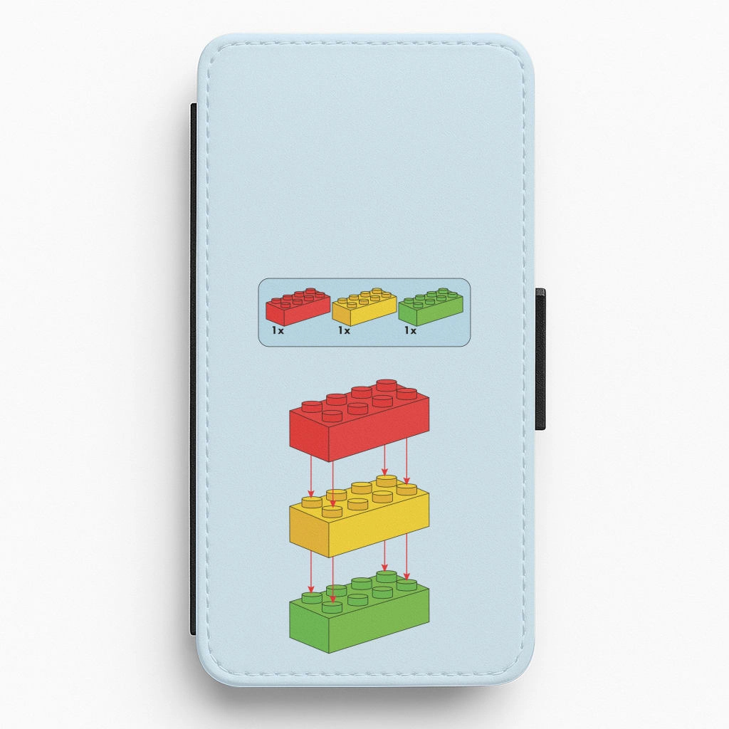 Daily Grip Bricks Instruction Set Flip / Wallet Phone Case