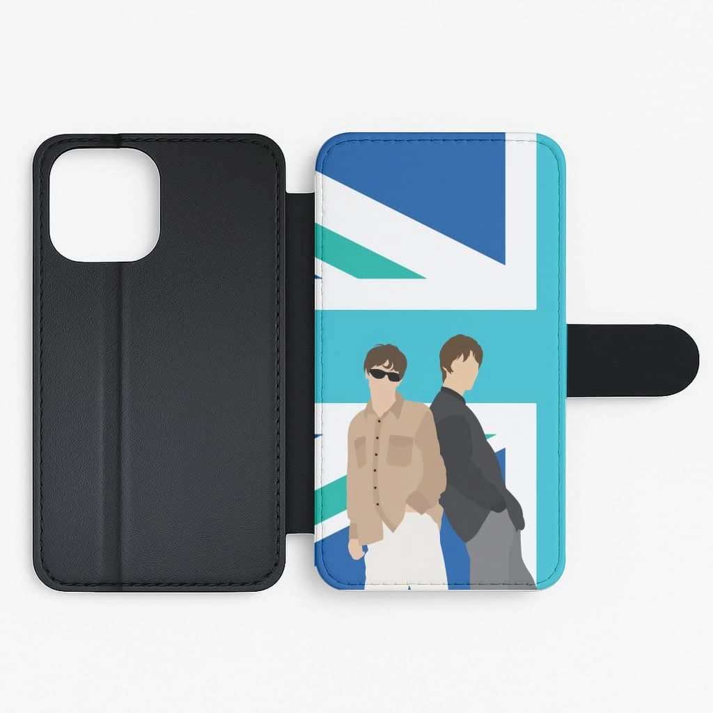 Modern Finish British Flag Band Members Flip / Wallet Phone Case