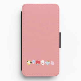 Comfort Layer Texture BT21 - K Pop Flip / Wallet Phone Case