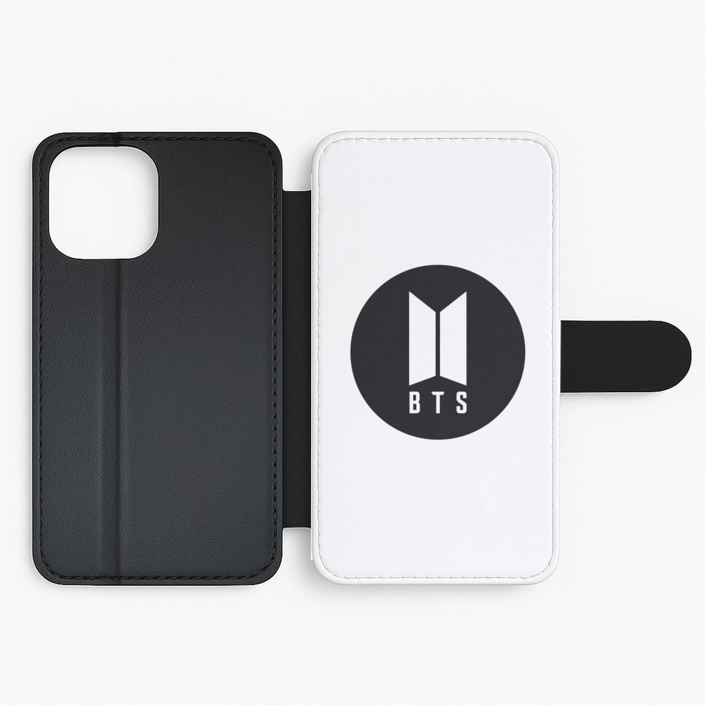 BTS logo Black - K Pop Flip / Wallet Phone Case Personal Style Stylish Choice