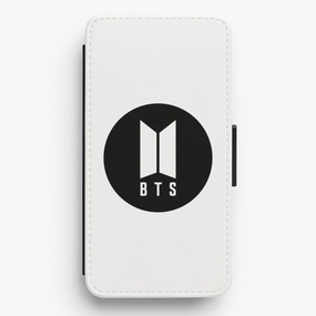 Versatile Design Vivid Detail BTS logo Black - K Pop Flip / Wallet Phone Case