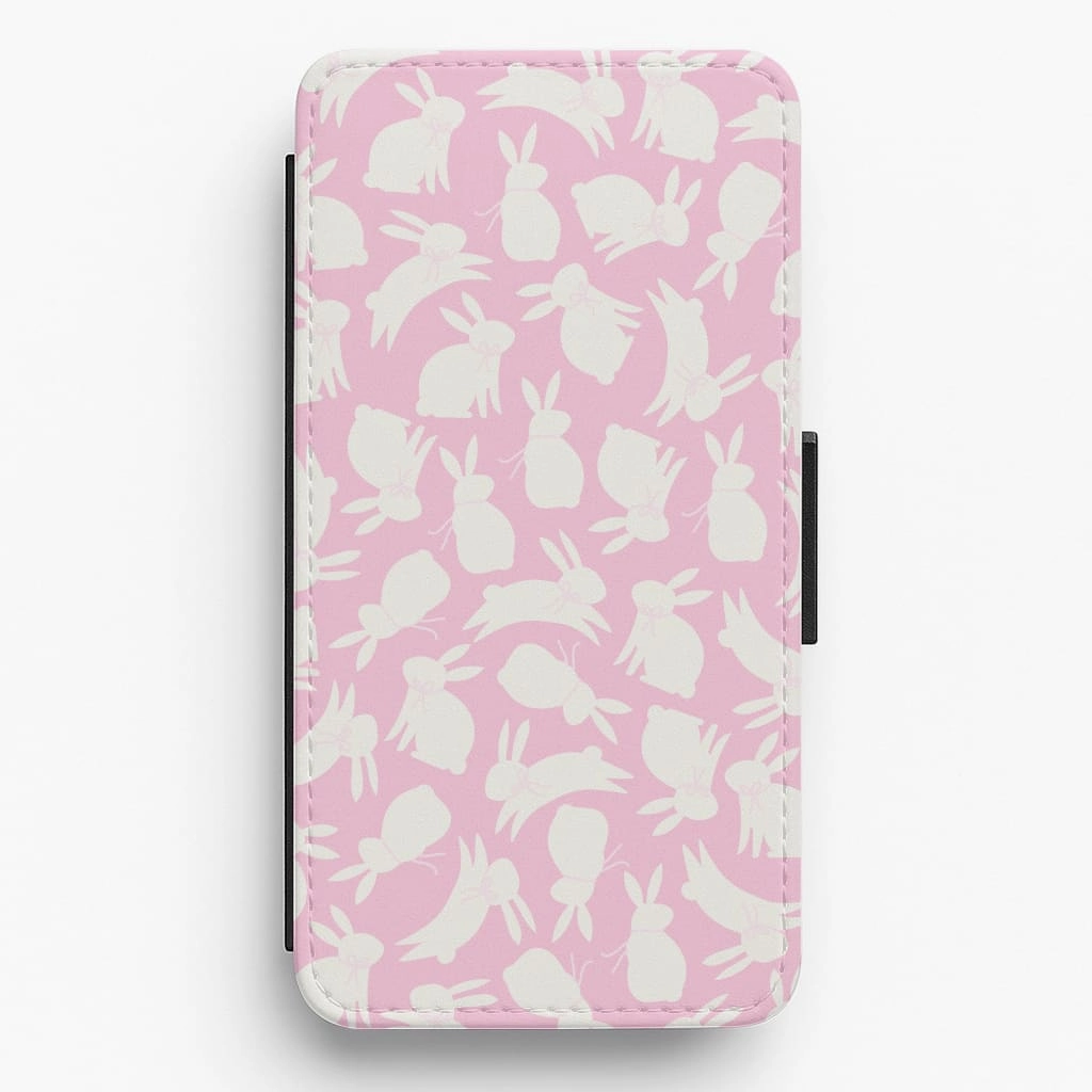 Colorful Pattern Bunnies And Bows - Easter Patterns Flip / Wallet Phone Case