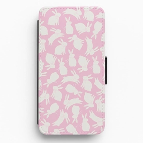 Colorful Pattern Bunnies And Bows - Easter Patterns Flip / Wallet Phone Case