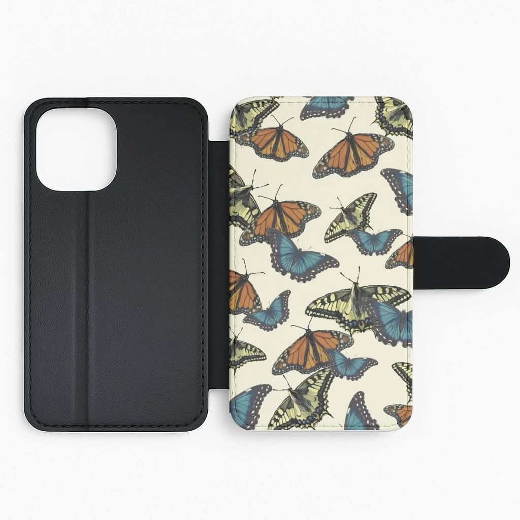 Butterfly Assortment Pattern Flip / Wallet Phone Case Outdoor Adventure