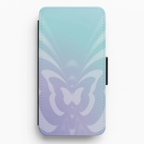Butterfly Gradient Purple Flip / Wallet Phone Case Vivid Texture