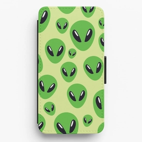 Stylish Look Magnetic Mount Alien Raider - Space Flip / Wallet Phone Case