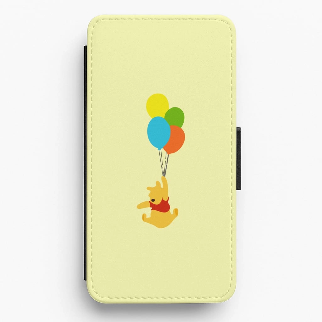 Pooh On Balloons Flip / Wallet Phone Case Daily Carry