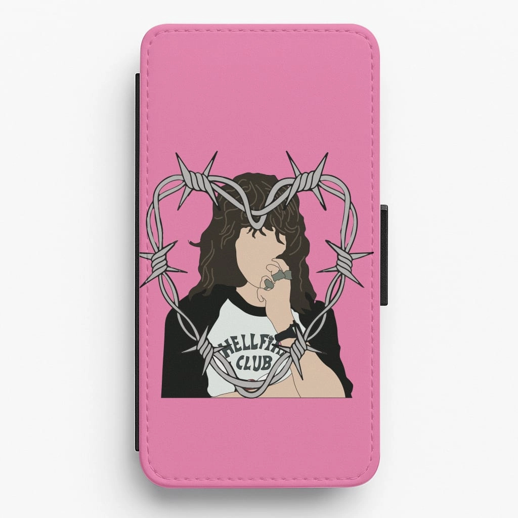 Eddie Heart Flip / Wallet Phone Case Stylish Detailing Trendy Texture Finish