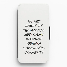Crystal Finish Protective Layer Can I Interest You In A Sarcastic Comment Flip Wallet Phone Case