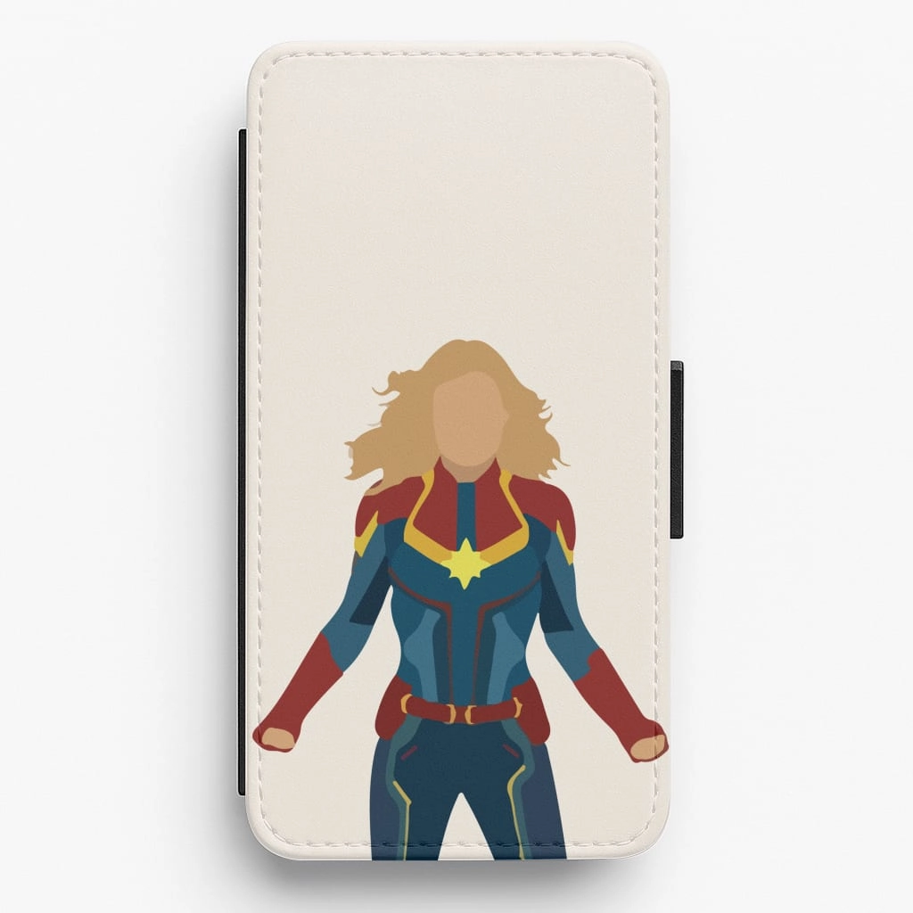 Captain Marvel Flip / Wallet Phone Case Comfort Finish Fashion Forward