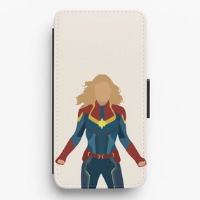 Captain Marvel Flip / Wallet Phone Case Comfort Finish Fashion Forward