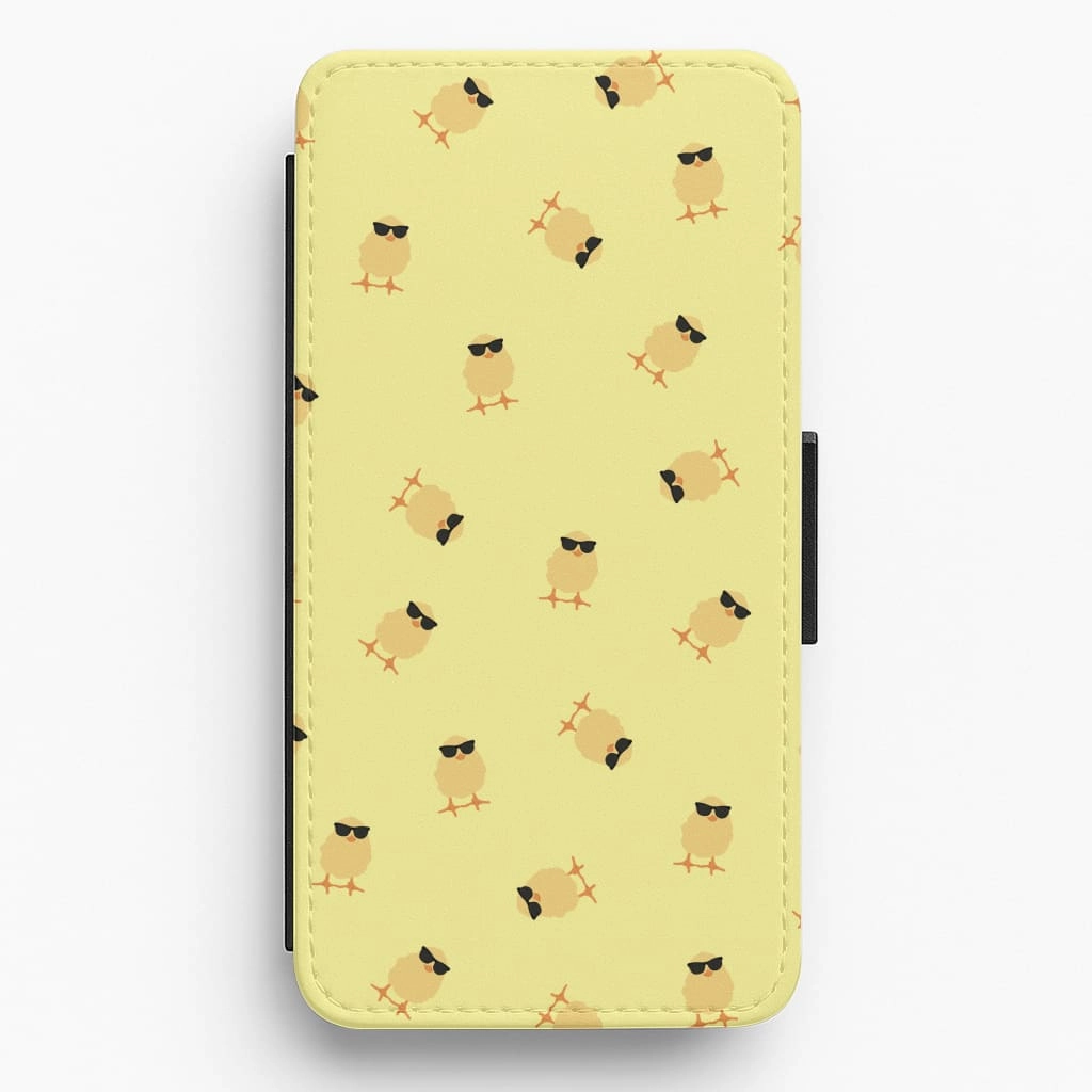 Chicks With Sunglasses Pattern Flip / Wallet Phone Case Ultra Thin