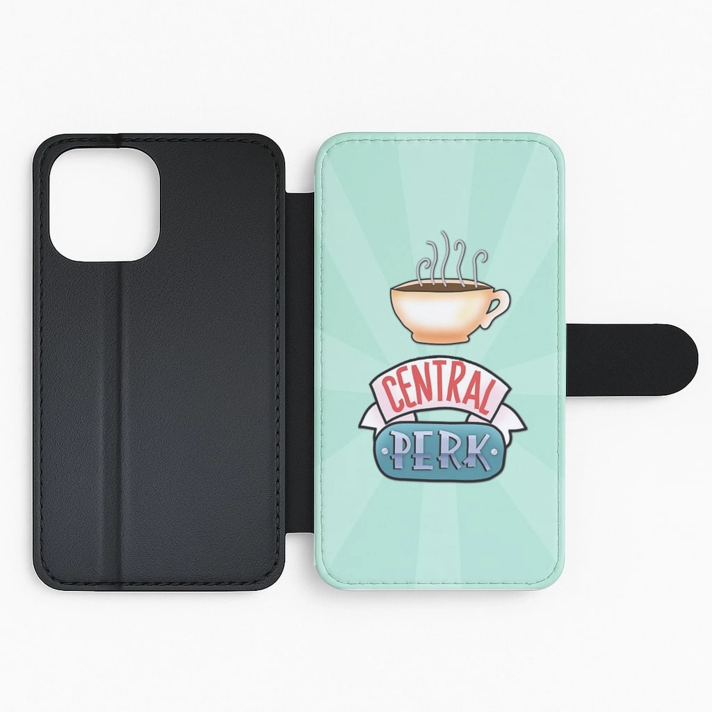 Soft Grip Layer Slim Protection Central Perk Flip / Wallet Phone Case