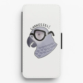 Chanel The African Grey Cartoon Flip / Wallet Phone Case Smooth Pattern Finish Minimal Grip