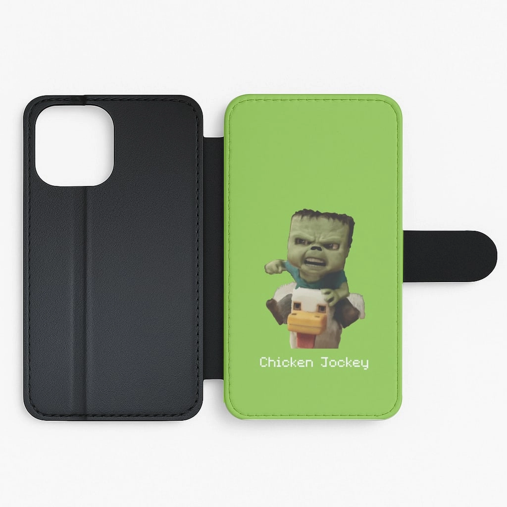 Smooth Touch Sleek Form Chicken Jockey  Flip / Wallet Phone Case