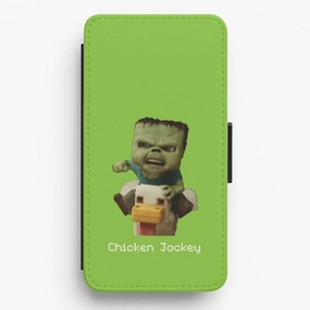 Comfort Build Chicken Jockey  Flip / Wallet Phone Case