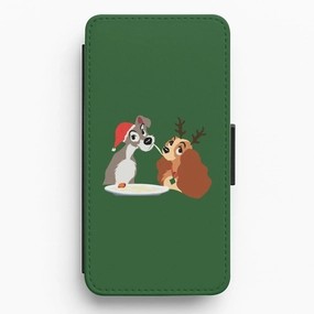 Shock Cushion Christmas Lady Flip / Wallet Phone Case