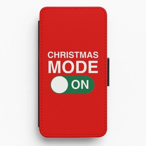 Christmas Mode On Flip Wallet Phone Case Luxury Detail Clear Frame