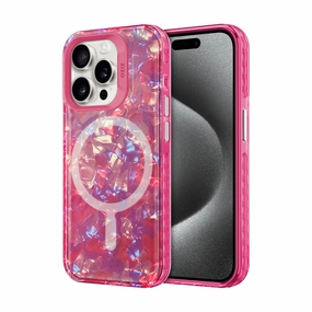 Hybrid Build Smooth Texture ZIZO JEWEL Series iPhone 15 Pro MagSafe Case - Blossom