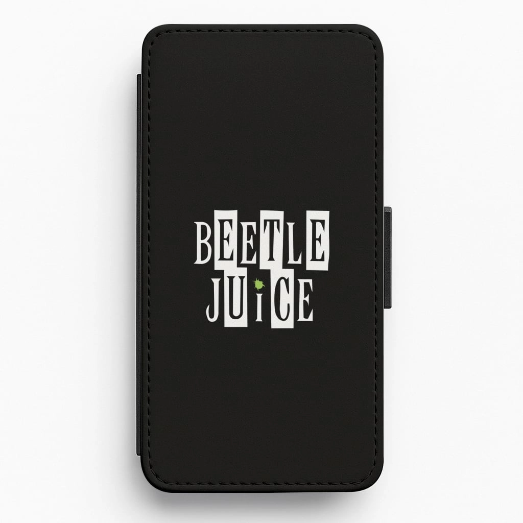 Text - Beetle Halloween Flip / Wallet Phone Case Minimal Texture Layer