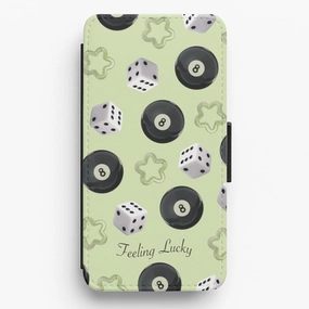 Slim Fitment Compact Build Feeling Lucky Assortment Pattern Flip / Wallet Phone Case