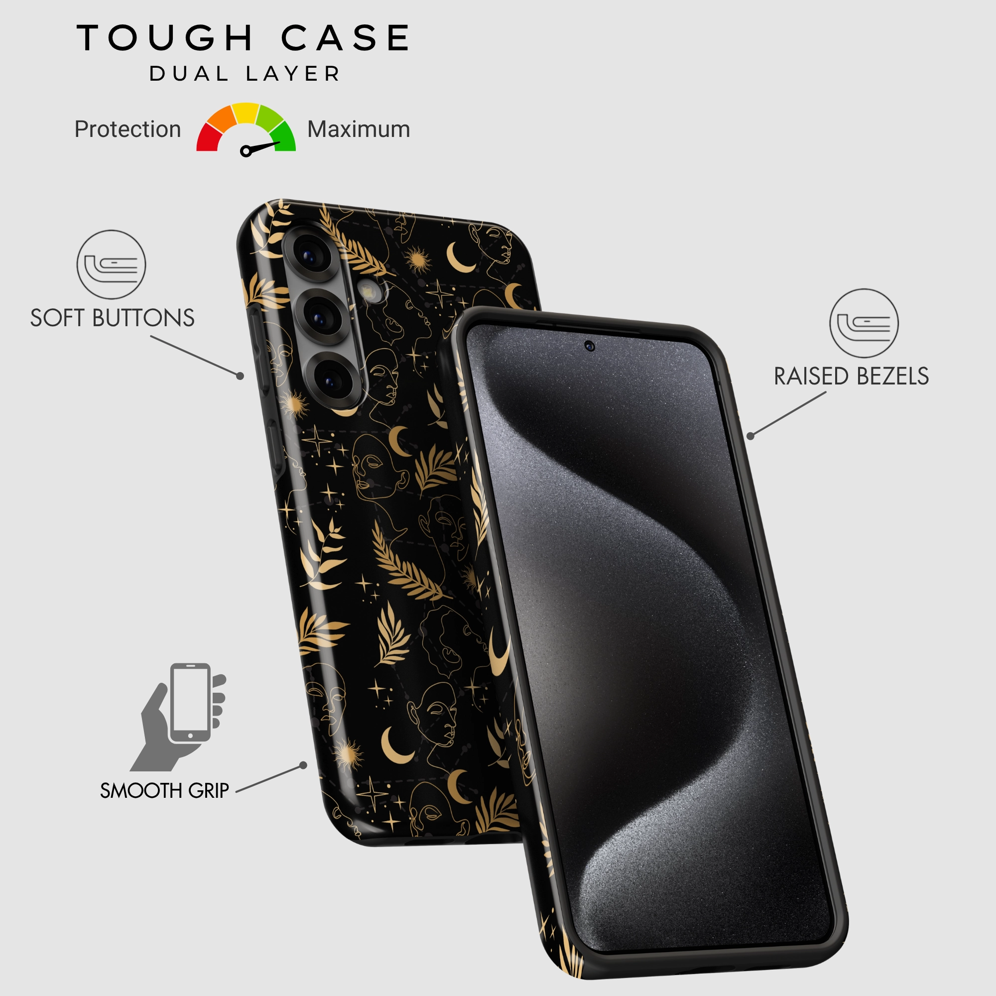 Luxury Style Stylish Shape Golden Moon Muse