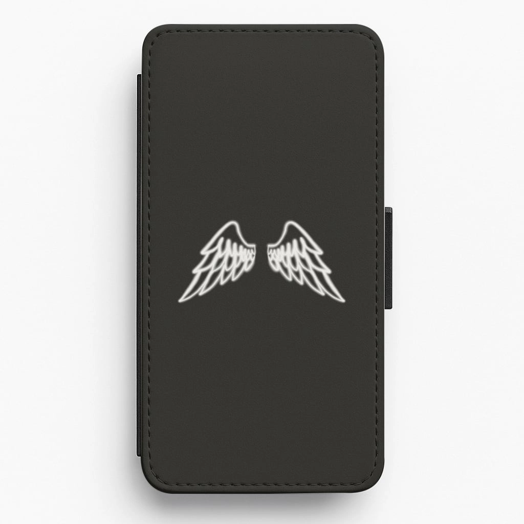 Angel Wings Flip / Wallet Phone Case Durable Pattern Texture Clear Surface