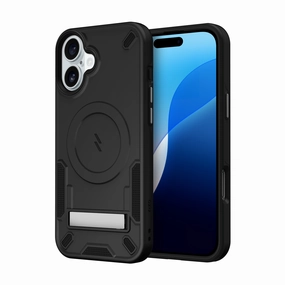 ZIZO TRANSFORM Series iPhone 16 Plus Case - Black Scratch Block Gloss Surface Layer