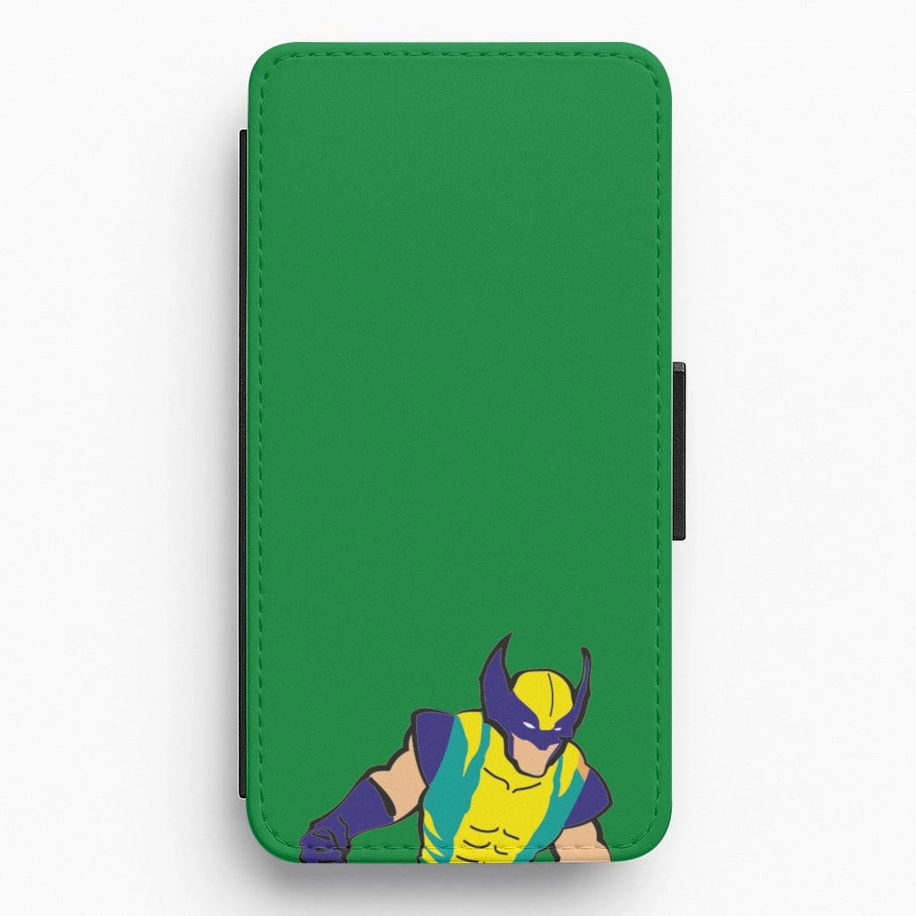 Ferocious Claw Flip / Wallet Phone Case Matte Texture Design Minimal Design