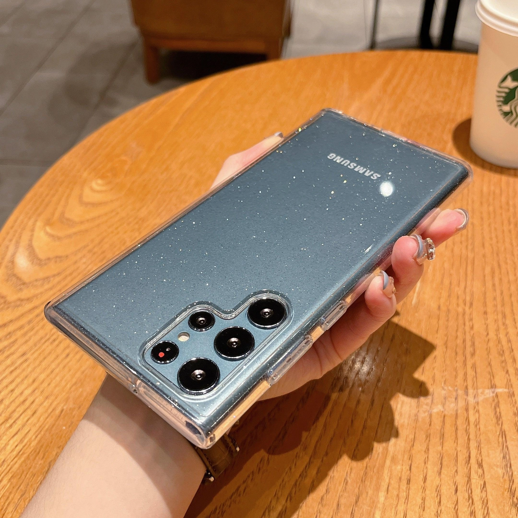 Clear Glitter Armor Matte Texture Finish