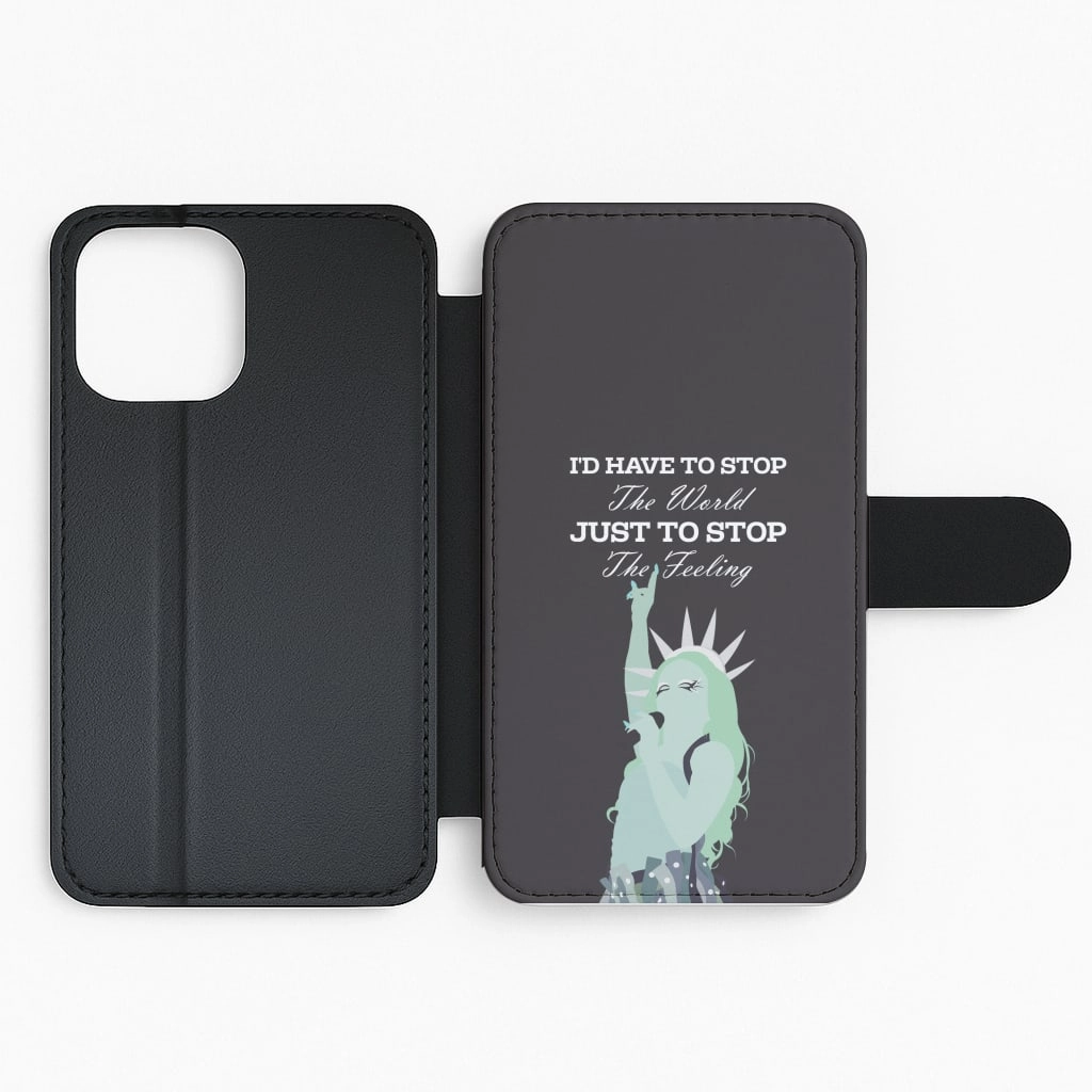Modern Layer Hybrid Shield I'd Have To Stop The World Flip / Wallet Phone Case