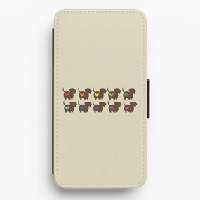 Minimal Aesthetic Practical Look Love hearts - Dachshunds Flip / Wallet Phone Case