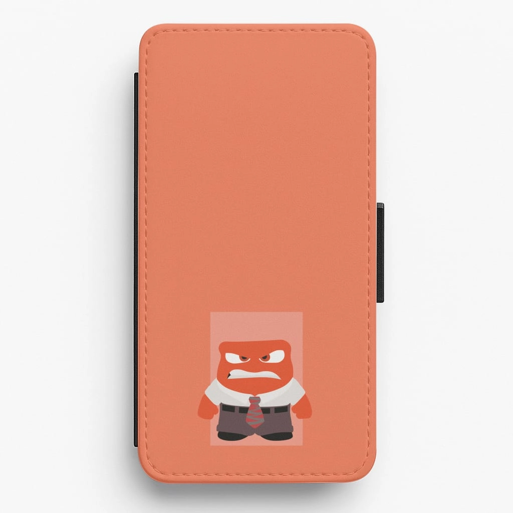 Anger - Inside Out Flip / Wallet Phone Case Matte Texture