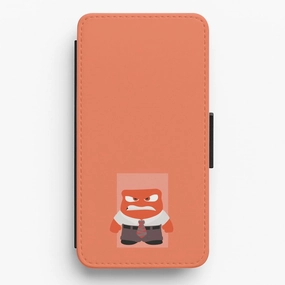 Anger - Inside Out Flip / Wallet Phone Case Matte Texture