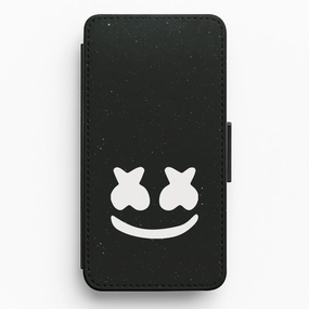 Slim Comfort Black And White Helmet In Space  Flip / Wallet Phone Case