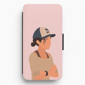 Sleek Appearance Clementine Faceless - TWD Flip / Wallet Phone Case