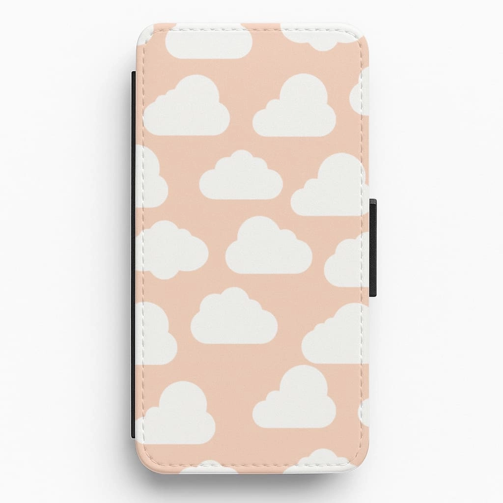 Colorful Accent Slim Edge Cloud Pattern Flip / Wallet Phone Case
