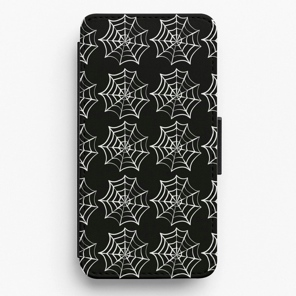 Cobwebs - Halloween Flip / Wallet Phone Case Protective Lining