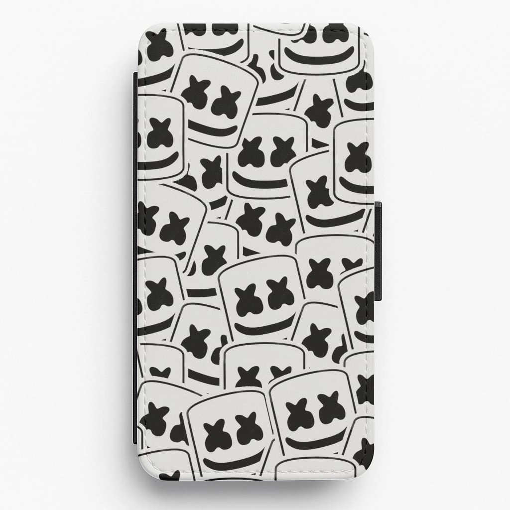 Refined Pattern Heat dissipation Collage - White Helmet DJ Flip / Wallet Phone Case