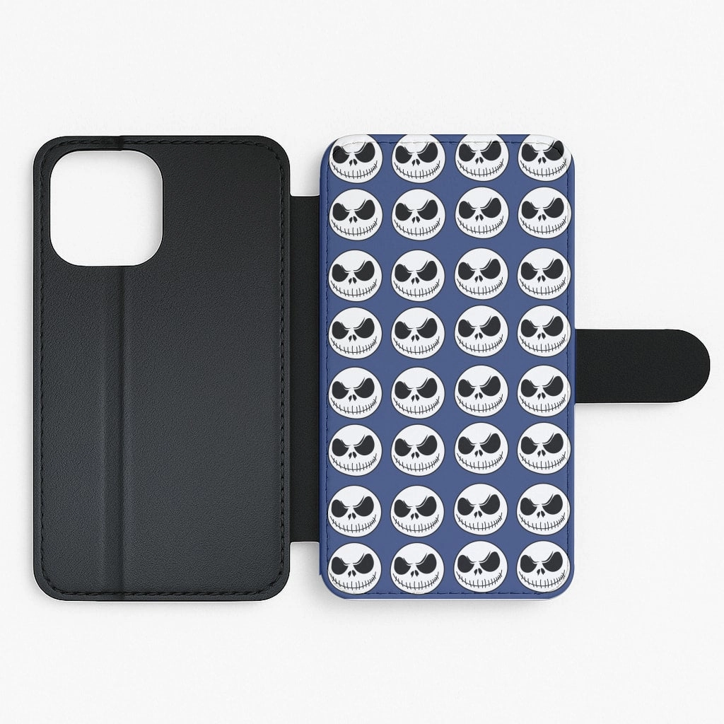 Simple Texture Skellington Pattern - TNBC Flip / Wallet Phone Case