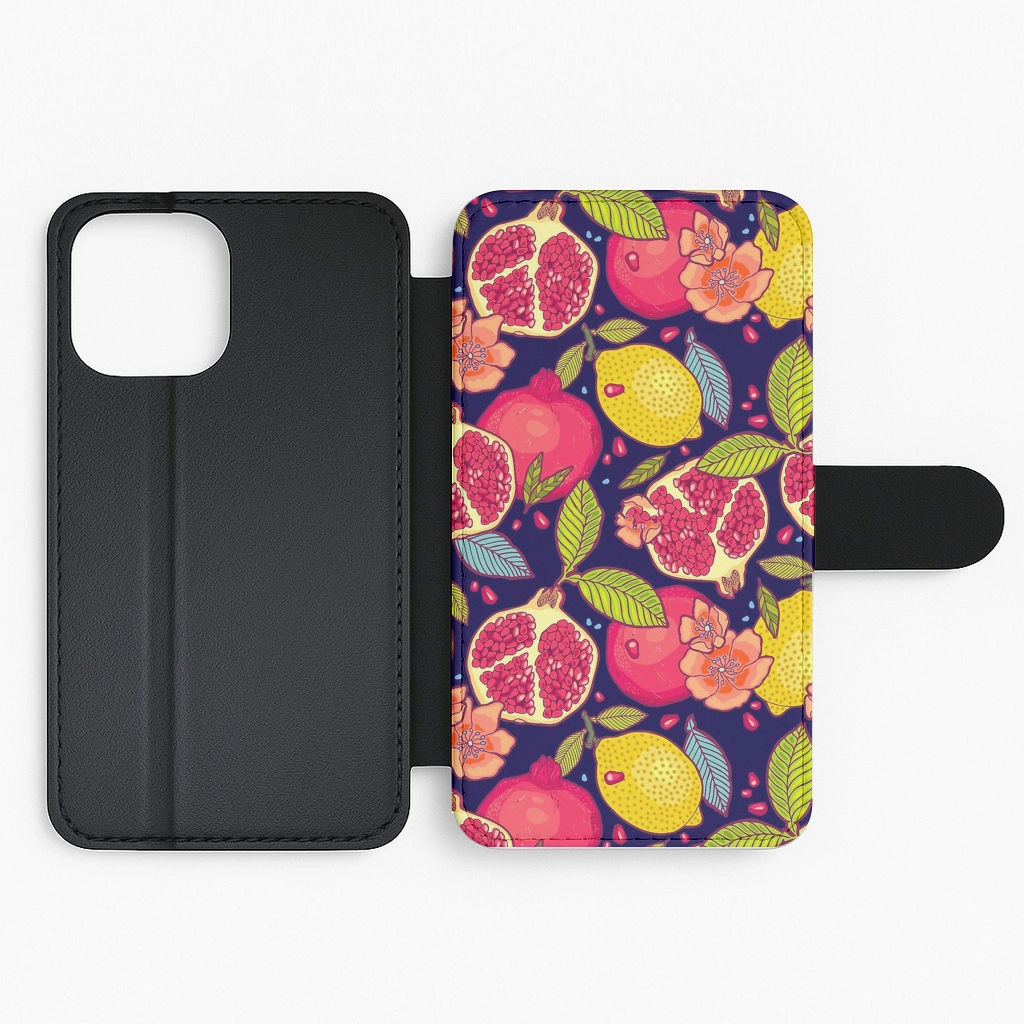Tropical Garden Pattern Flip Wallet Phone Case Durable Shell
