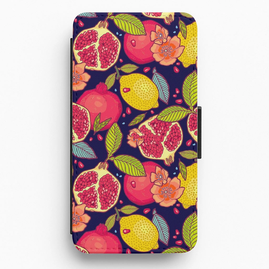 Tropical Garden Pattern Flip Wallet Phone Case Minimal Protection