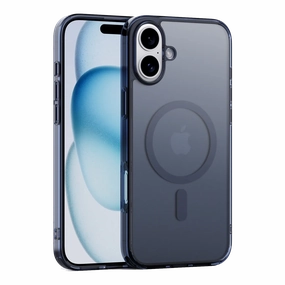 Rugged Texture Design Thin iPhone 16 Plus Clear Case with MagSafe