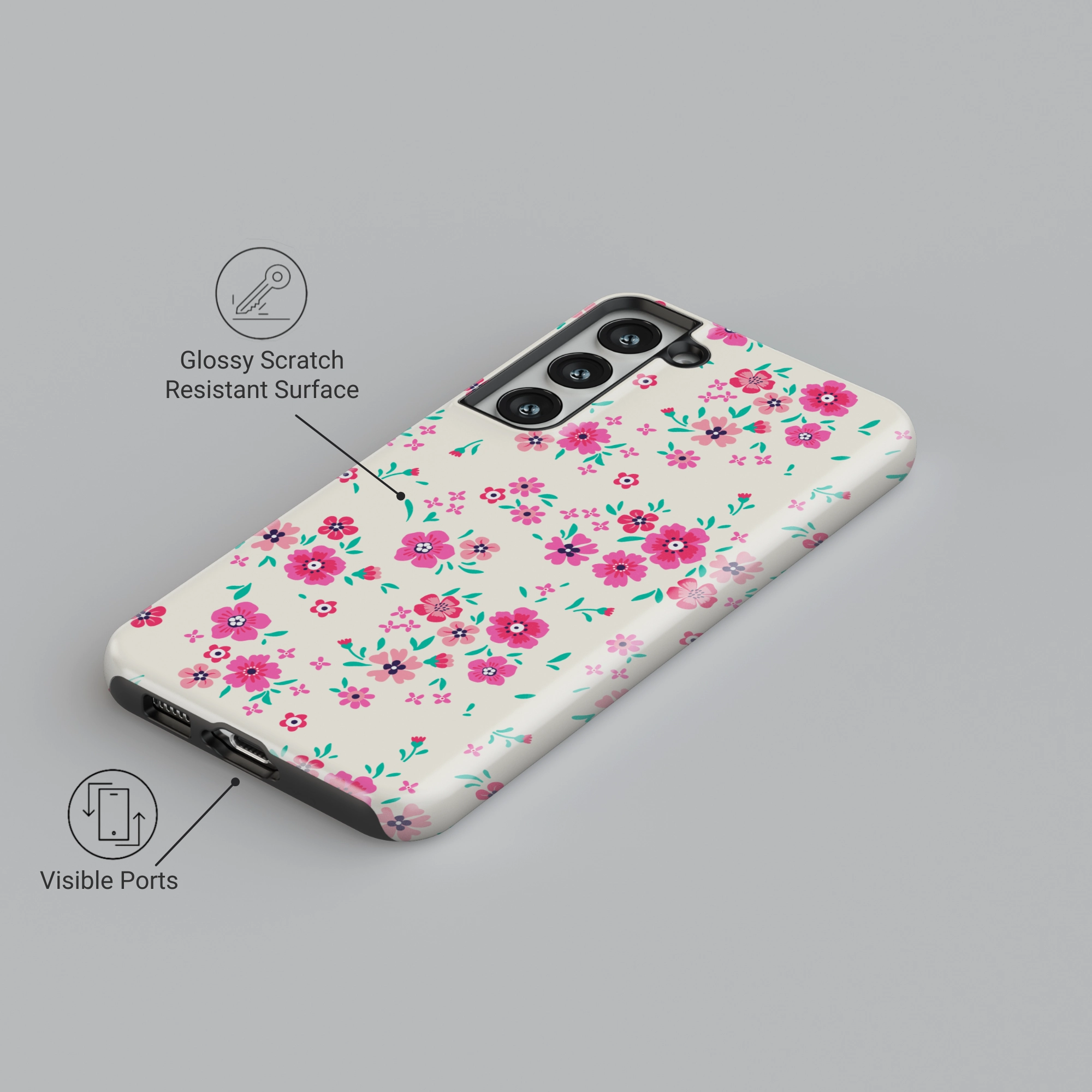 Protective Surface Flexible Pattern Layer Floral Fantasy
