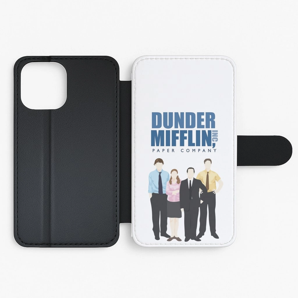 Color Finish Minimal Feel Office Cartoon - Dunder Mifflin Flip / Wallet Phone Case